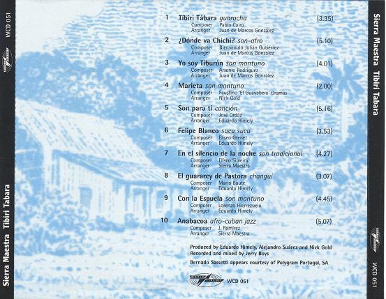 Sierra Maestra : Tibiri Tabara (CD, Album, Sli)