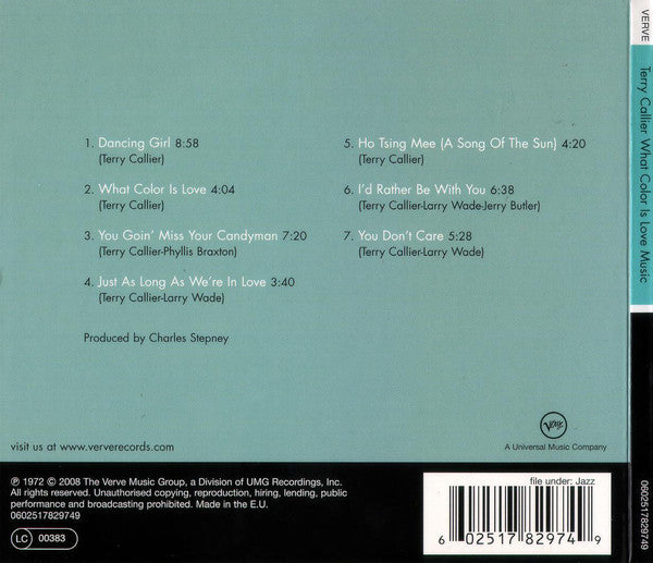 Terry Callier : What Color Is Love (CD, Album, RE)
