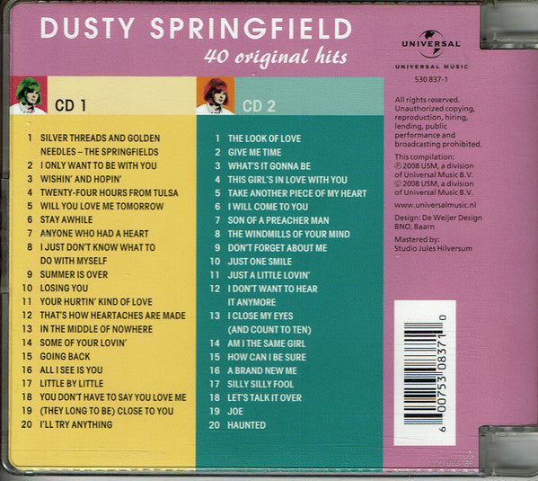 Dusty Springfield : 40 Original Hits (2xCD, Comp)