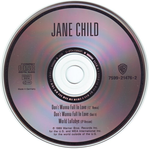 Jane Child : Don't Wanna Fall In Love (CD, Maxi)