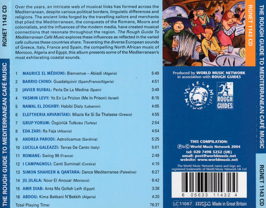 Various : The Rough Guide To Mediterranean Café Music (CD, Comp)