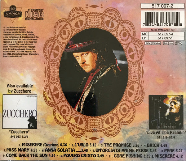 Zucchero : Miserere (CD, Album)