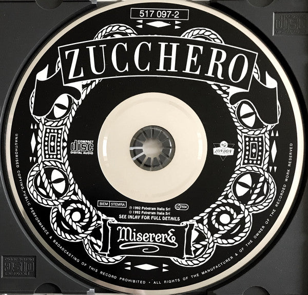 Zucchero : Miserere (CD, Album)