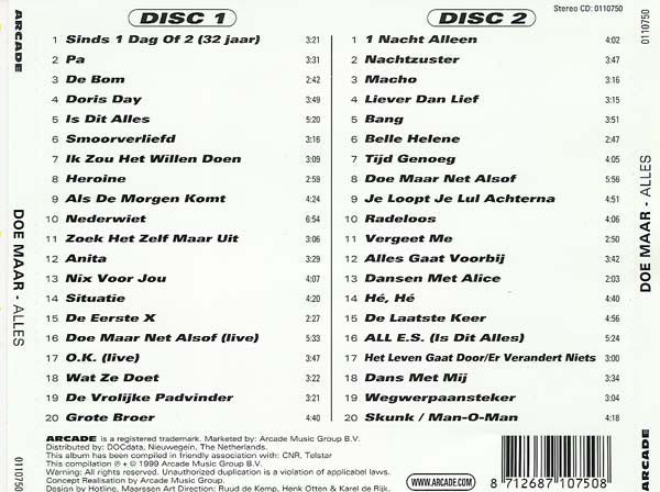 Doe Maar : Alles (2xCD, Comp)