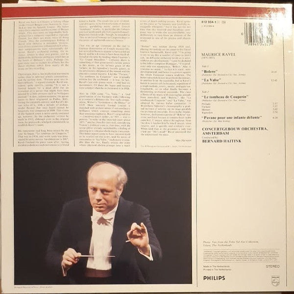 Maurice Ravel - Bernard Haitink / Concertgebouworkest : Bolero/La Valse - Le Tombeau De Couperin - Pavane Pour Une Infante Défunte (LP, Album, RE)