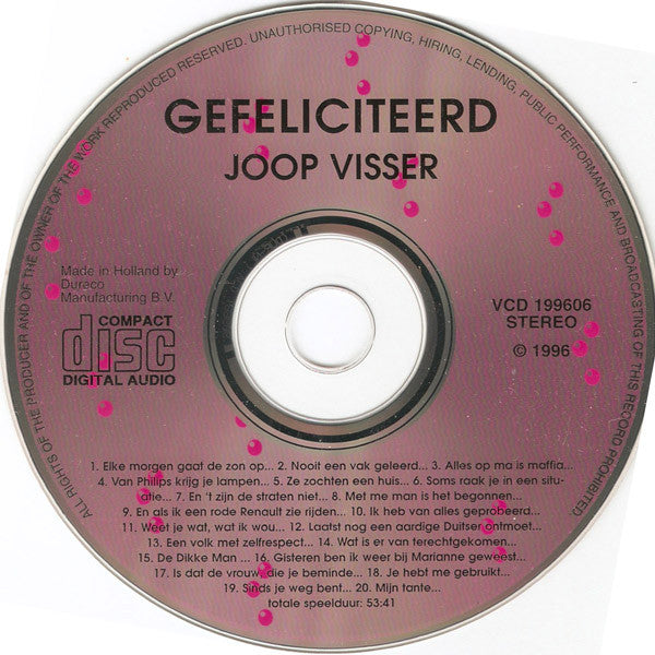 Joop Visser (2) : Gefeliciteerd (CD, Album)