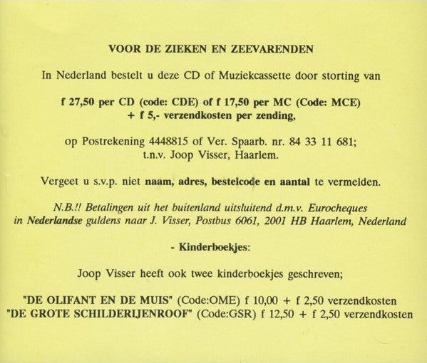 Joop Visser (2) : Voor De Zieken En Zeevarenden (CD, Album)