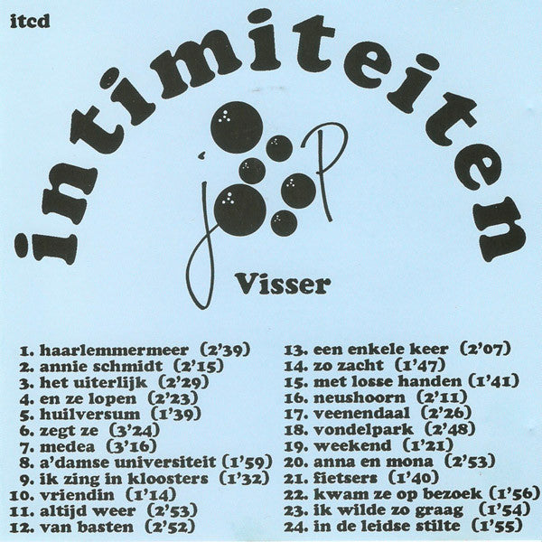 Joop Visser (2) : Intimiteiten (CD, Album)