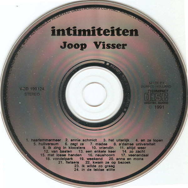 Joop Visser (2) : Intimiteiten (CD, Album)