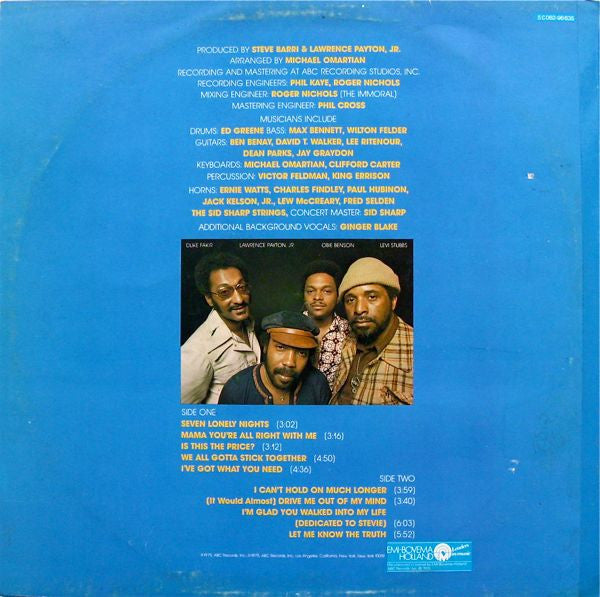 Four Tops : Night Lights Harmony (LP, Album)