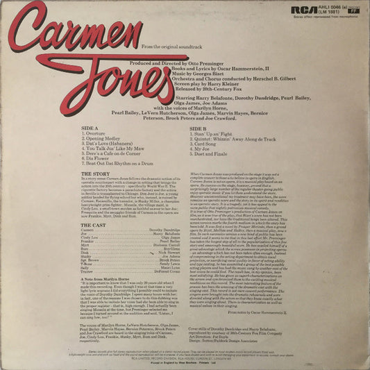 Various : Carmen Jones (LP, Album, RE, Ele)