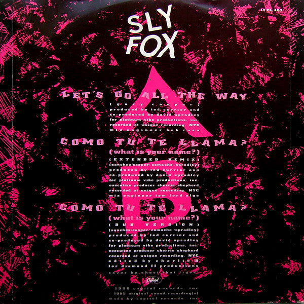 Sly Fox : Let's Go All The Way (12", Single)