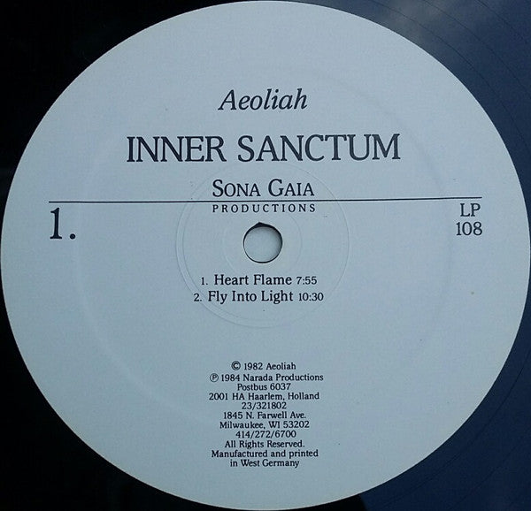 Aeoliah : Inner Sanctum (LP, Album)
