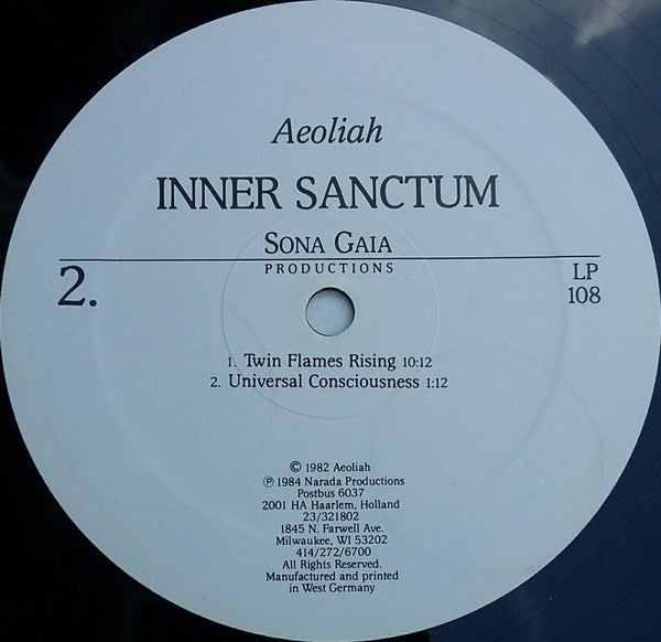 Aeoliah : Inner Sanctum (LP, Album)
