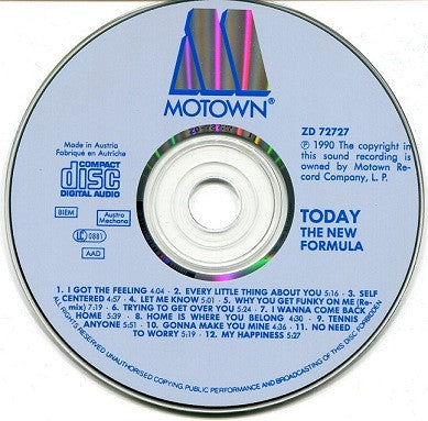 Today : The New Formula (CD, Album)