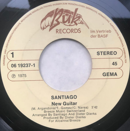 Santiago (9) : New Guitar / I Want To Be Sure (7", Single)