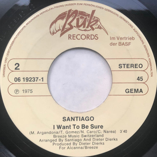 Santiago (9) : New Guitar / I Want To Be Sure (7", Single)