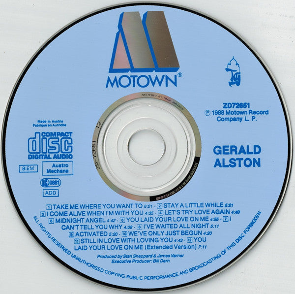 Gerald Alston : Gerald Alston (CD, Album)