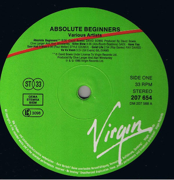 Various : Absolute Beginners (LP, Album)