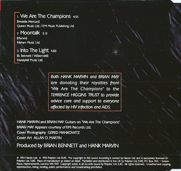 Hank Marvin Featuring Brian May : We Are The Champions (CD, Single)