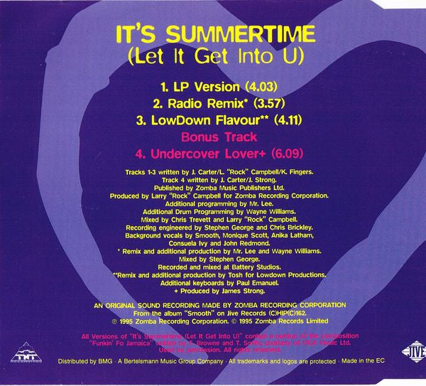 Smooth (4) : It's Summer Time (Let It Get Into You) (CD, Maxi)