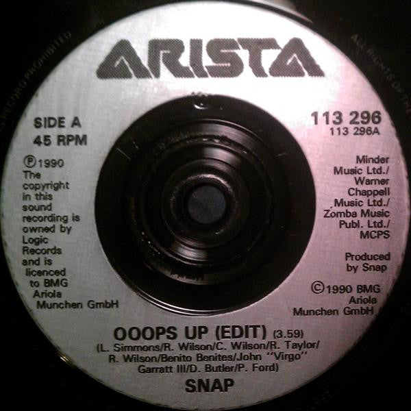 Snap! : Ooops Up (7", Single, sil)