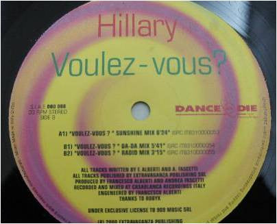 Hillary (3) : Voulez-Vous? (12")