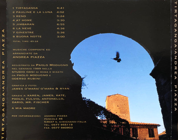Andrea Piazza : Tirtaganga (CD, Album, RE)