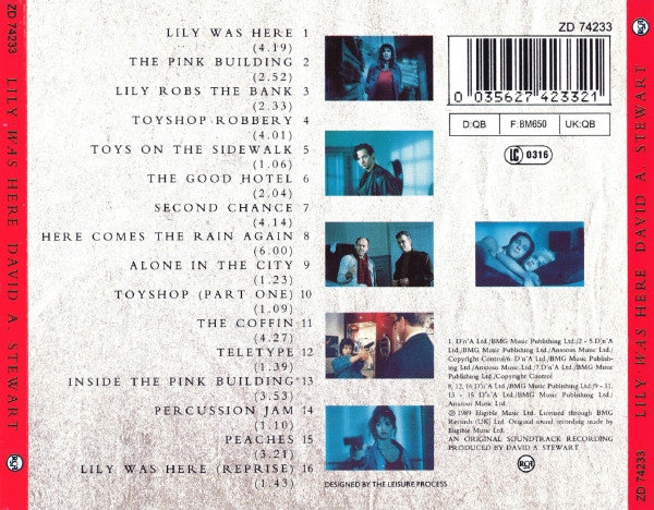 David A. Stewart And Featuring Candy Dulfer : Lily Was Here (CD, Album)