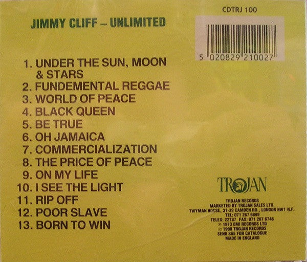 Jimmy Cliff : Unlimited (CD, Album, RE)