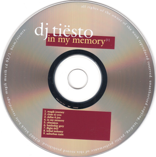 DJ Tiësto : In My Memory (2xCD, Album)
