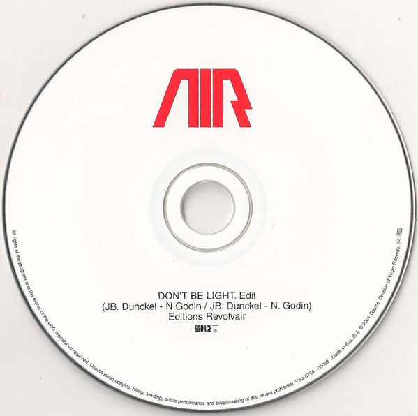 AIR : Don't Be Light (CD, Single, Promo)