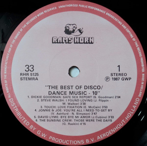 Various : The Best Of Disco / Dance Music  10 (LP, Comp)