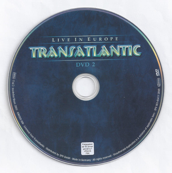 Transatlantic (2) : Live In Europe (2xDVD-V, Multichannel, PAL)