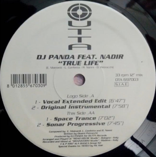 DJ Panda Feat. Nadir : True Life (12")