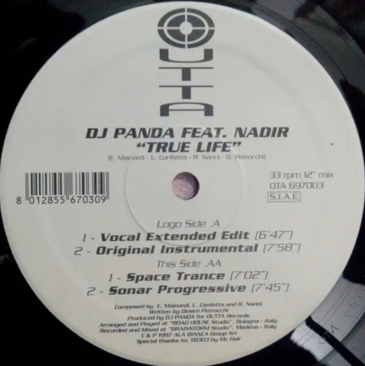 DJ Panda Feat. Nadir : True Life (12")