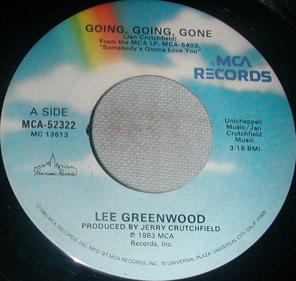 Lee Greenwood : Going, Going, Gone (7", Single)