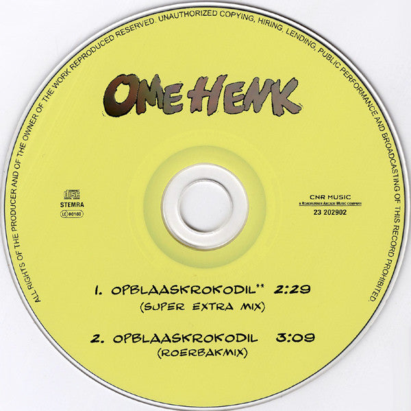 Ome Henk : Opblaaskrokodil (CD, Single)