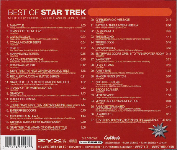 Various : Best Of Star Trek (CD, RE, RM)