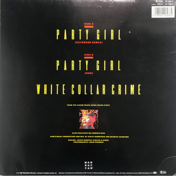Grace Jones : Party Girl (12", Maxi)