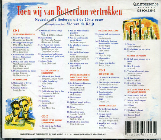 Various : Toen Wij Van Rotterdam Vertrokken (Nederlandse Liederen Uit De 20ste Eeuw) (3xCD, Comp)
