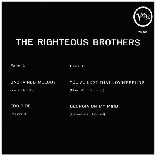 The Righteous Brothers : Unchained Melody (7", EP)