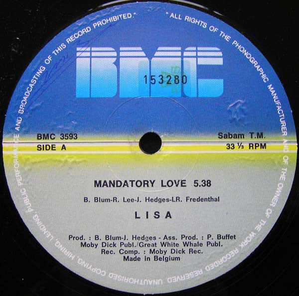 Lisa (2) : Mandatory Love (12")