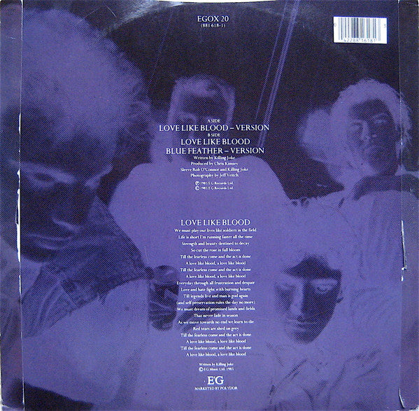 Killing Joke : Love Like Blood (12", Single)