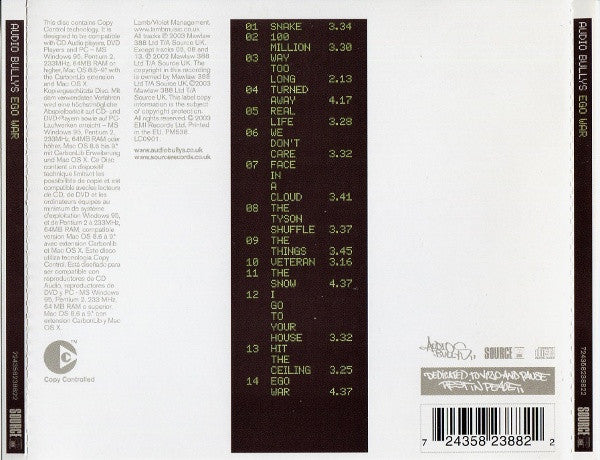Audio Bullys : Ego War (CD, Album, Copy Prot.)