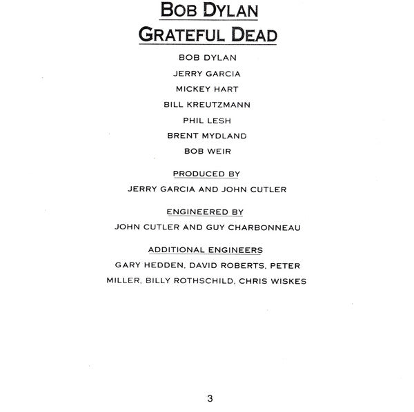Bob Dylan & The Grateful Dead : Dylan & The Dead (CD, Album)