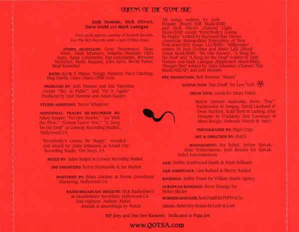 Queens Of The Stone Age : Songs For The Deaf (CD, Album, Mat)