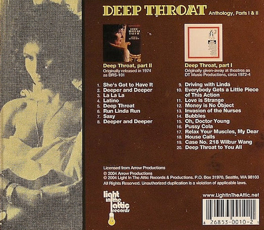 Various : Deep Throat (Anthology, Parts I & II) (CD, Comp)
