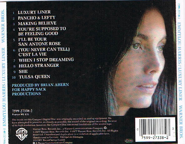 Emmylou Harris : Luxury Liner (CD, Album, RE)