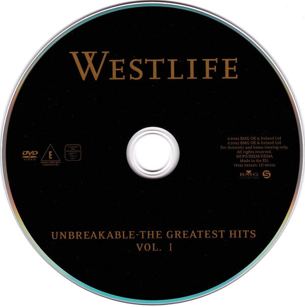 Westlife : Unbreakable - The Greatest Hits Vol. 1 (DVD-V, Multichannel)